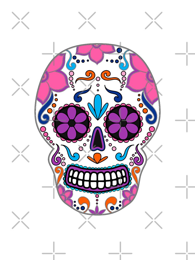 Cute Sugar Skull Mexican Dog Halloween Dia De Los Muertos T Shirt