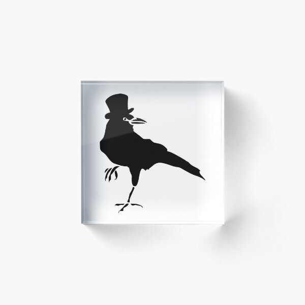 Edgar Allan Crow Acrylic Block