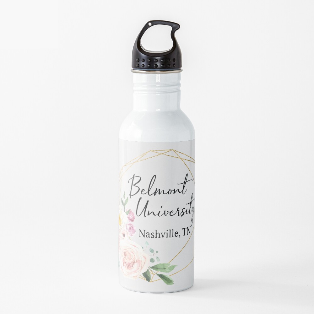FLORAL BELMONT UNIVERSITY LOGO Water Bottle