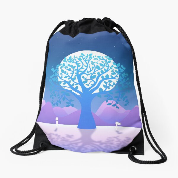 Moonlit Rendezvous Drawstring Bag