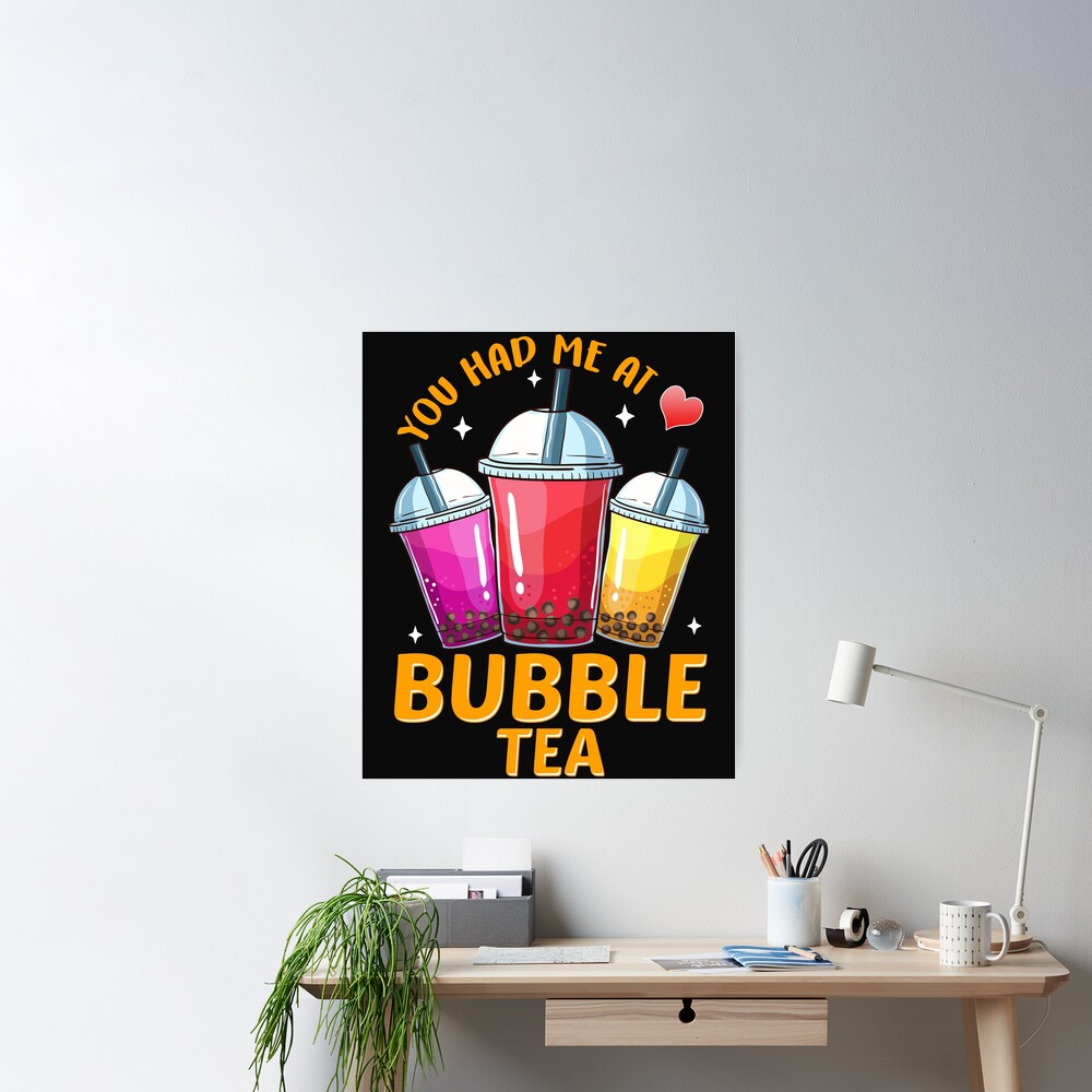 Boba Milk Tea in a cup! Poster for Sale by G-Emanuel