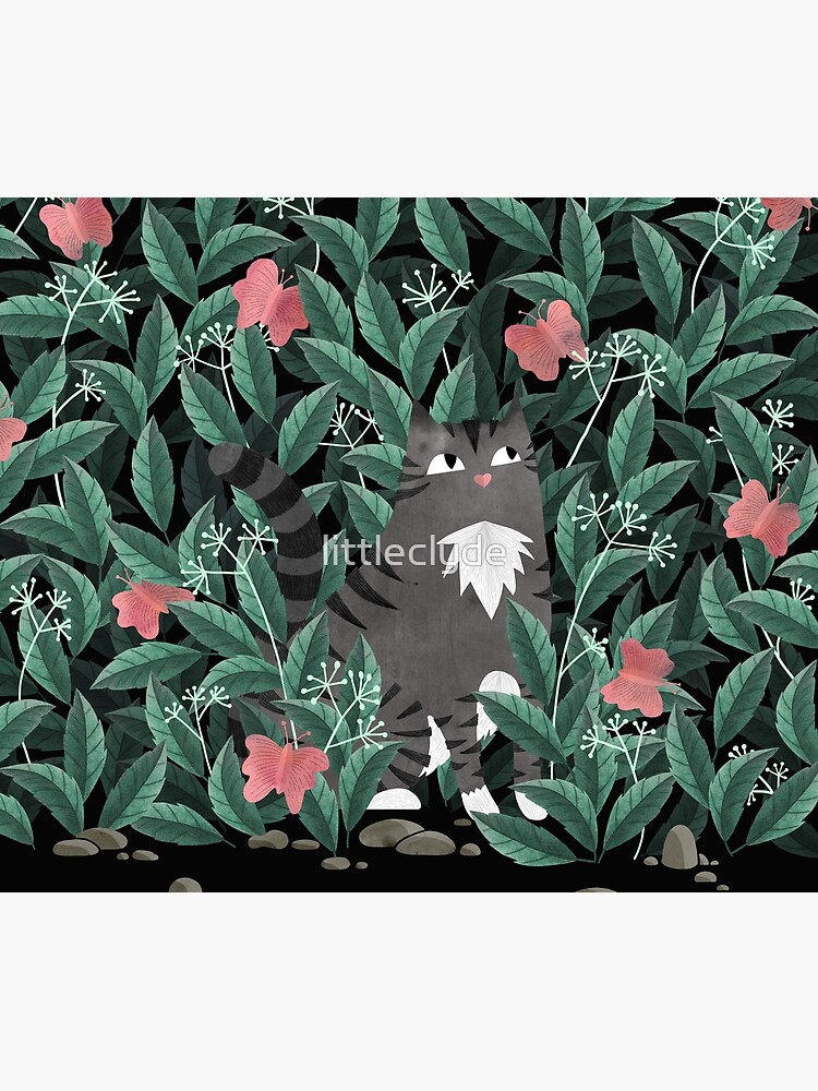 Butterfly Garden (Tabby Cat Version) by littleclyde