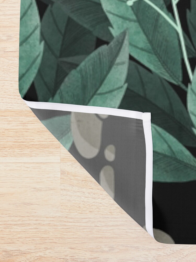 Alternate view of Butterfly Garden (Tabby Cat Version) Shower Curtain
