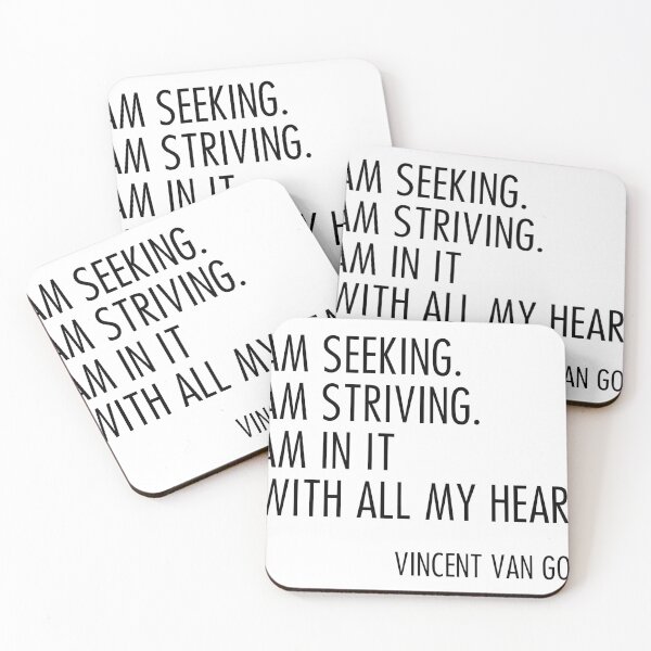 Item preview, i am seeking vincent van gogh quote designed and sold by QuoteSpirations.