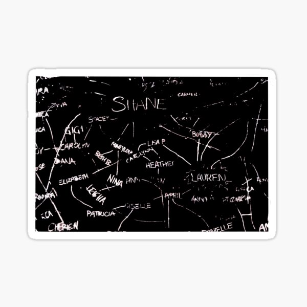 "the L word chart" Sticker for Sale by omgiavanna Redbubble