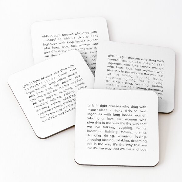 the L word theme song Coasters (Set of 4)