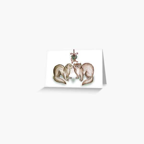 A Ferrety Kiss - Christmas Cards Greeting Card