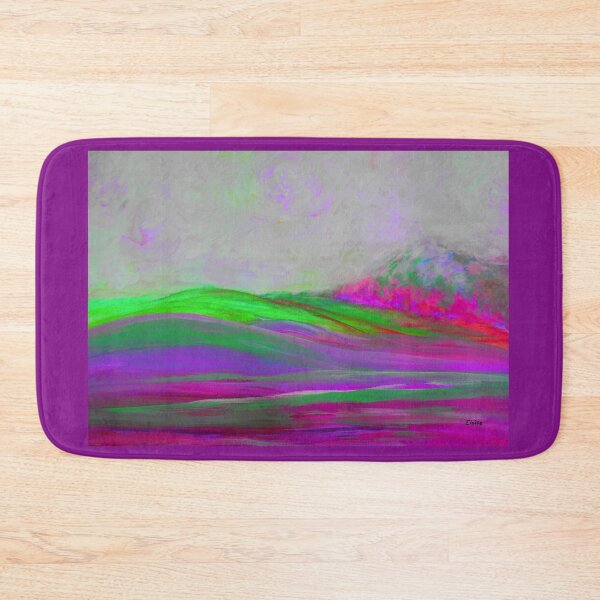Item preview, Clouds Rolling In Abstract Landscape Purple and Hot Pink designed and sold by EloiseArt.