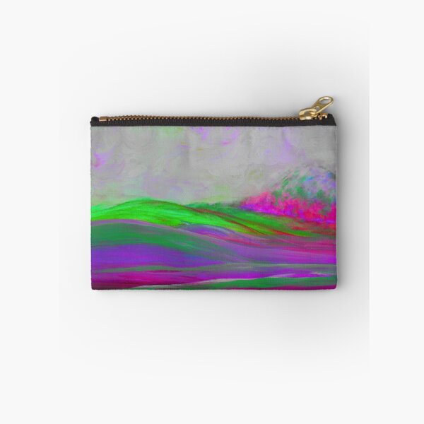 Item preview, Clouds Rolling In Abstract Landscape Purple and Hot Pink designed and sold by EloiseArt.