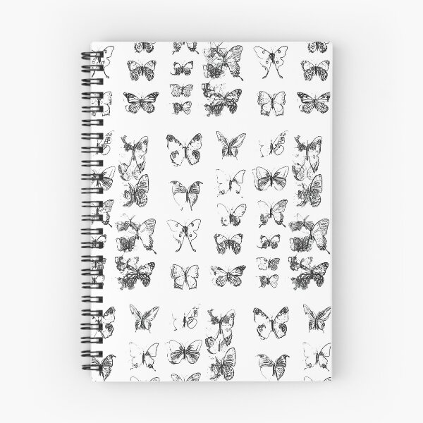 Item preview, Butterflies in black and white pattern designed and sold by designbywhacky.