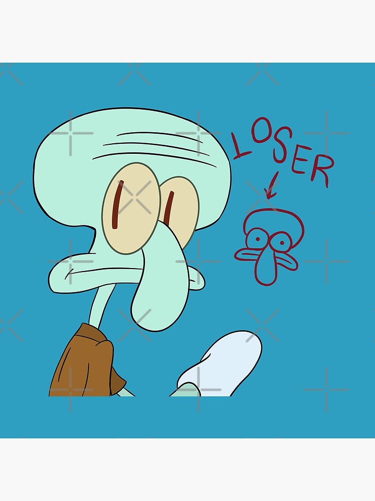 "squidward is a loser (digital drawing)" Photographic Print by brenda