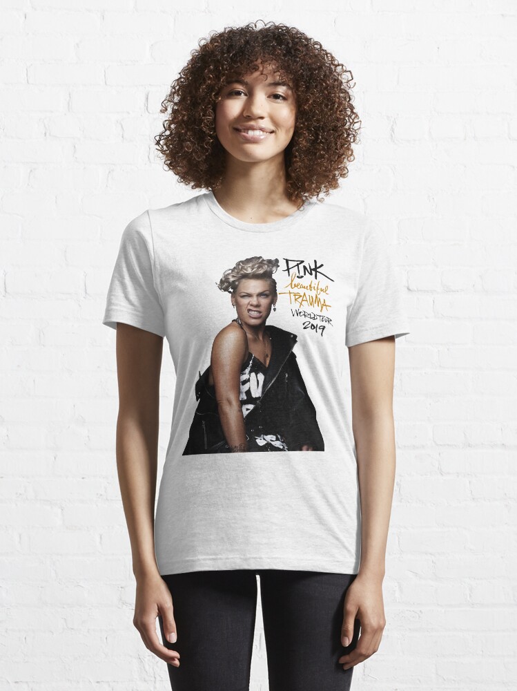pink t shirt beautiful trauma tour
