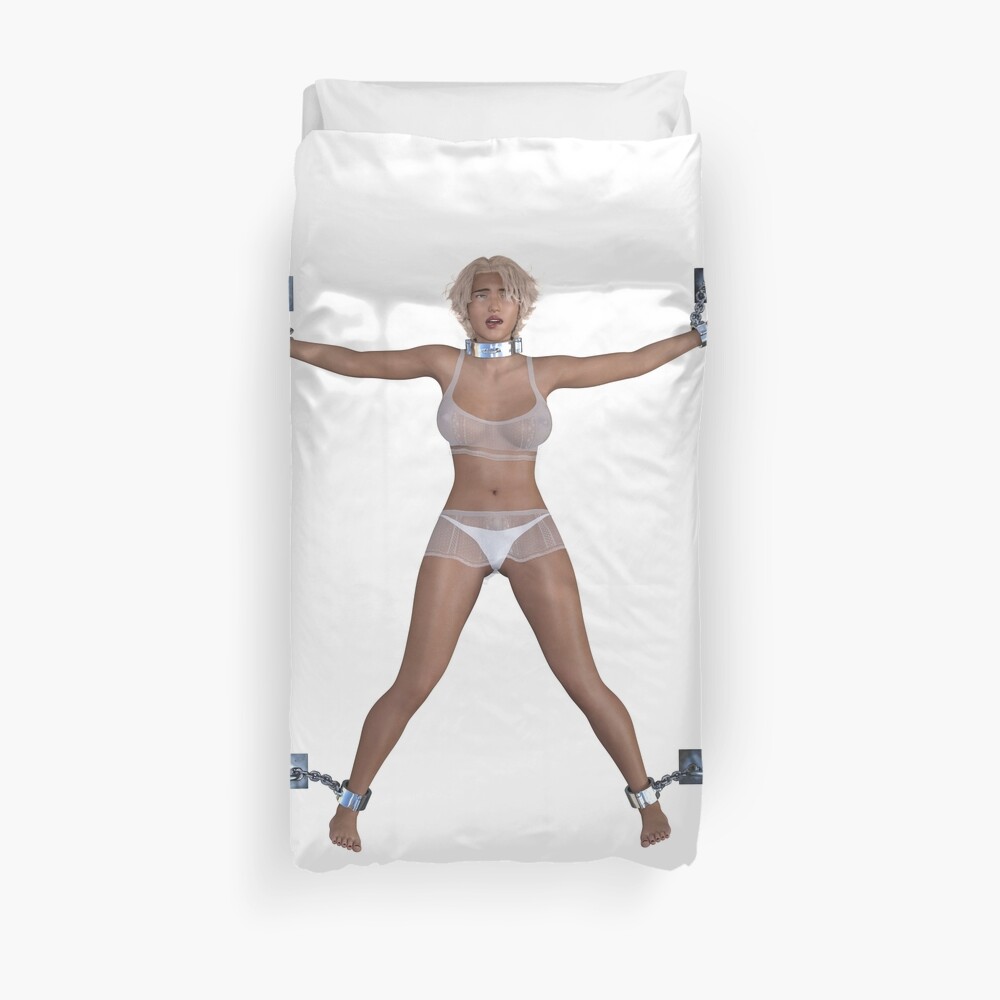 Bondage girl | She's your faithful servant Duvet Cover