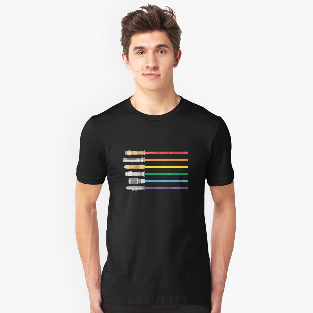 rainbow lightsaber shirt