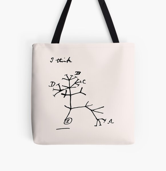 I Think - Tree Of life Darwin All Over Print Tote Bag