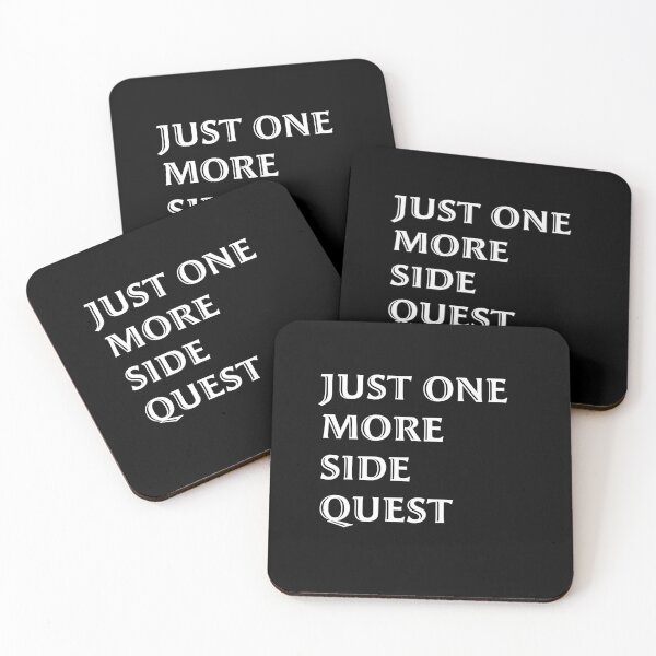 Item preview, Just One More Side Quest - Gaming Quote White Font designed and sold by Lozzie Eliza Designs.