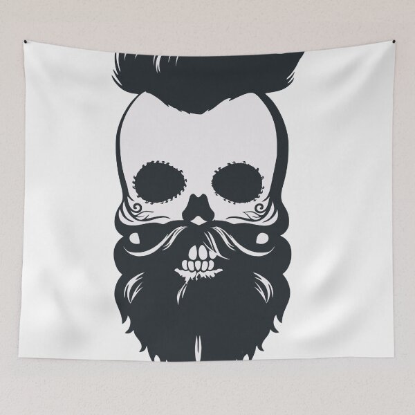 Item preview, Bearded skull  designed and sold by WeMadeOurWorld.