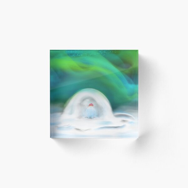Digital Art with soft colors Acrylic Block