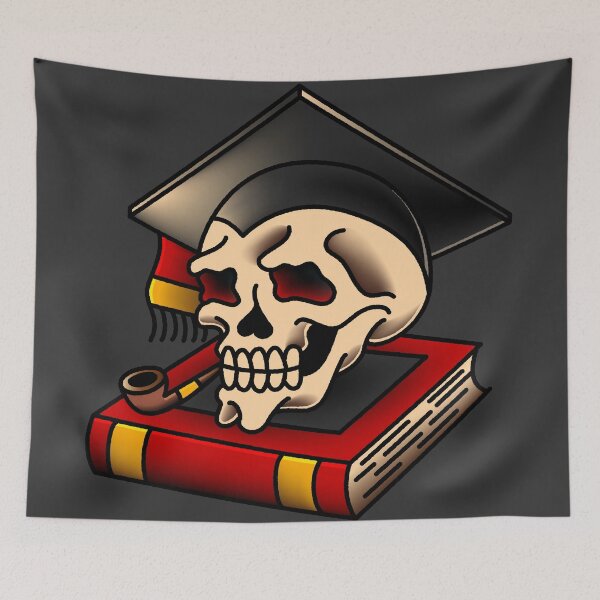 Item preview, Salty-Dog Scholarly Skull designed and sold by salty-dog.