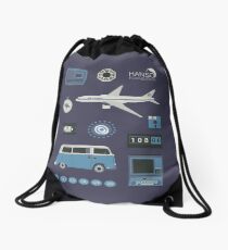 Lost blue Drawstring Bag