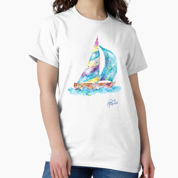 Sailboat by Jan Marvin Classic T-Shirt
