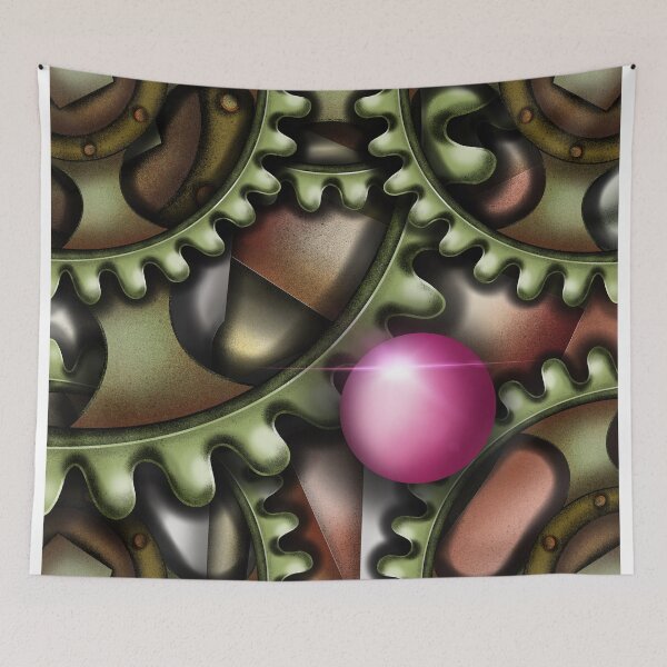 Item preview, Steampunk pattern gears mechanics ball designed and sold by Patricia Piotrak.