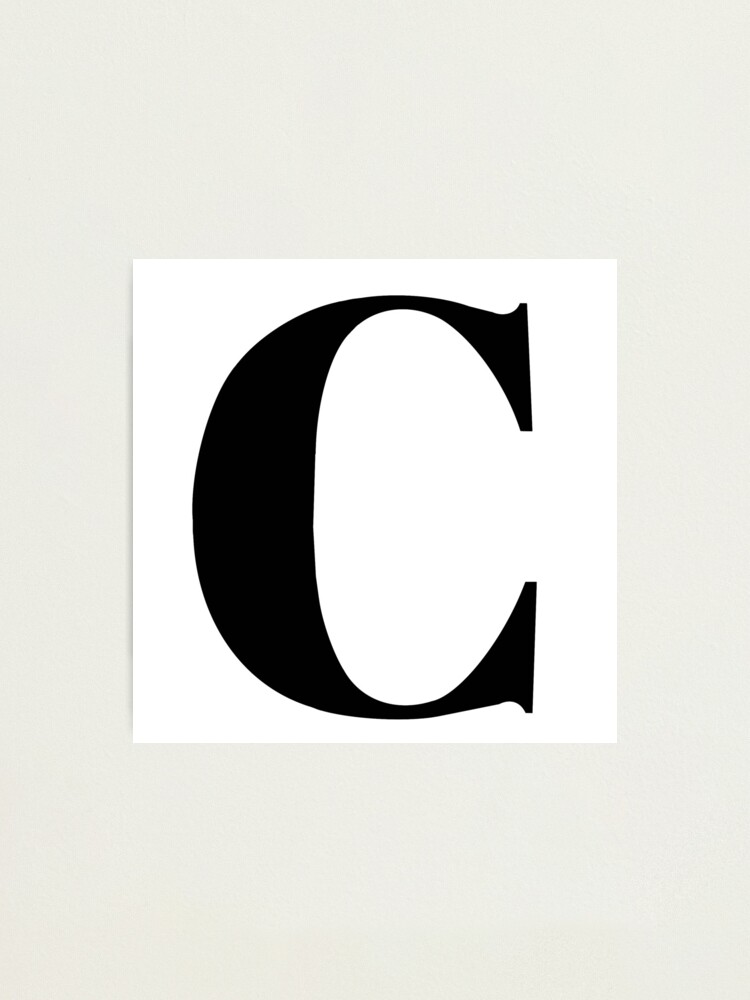 The letter C (Black) | Photographic Print