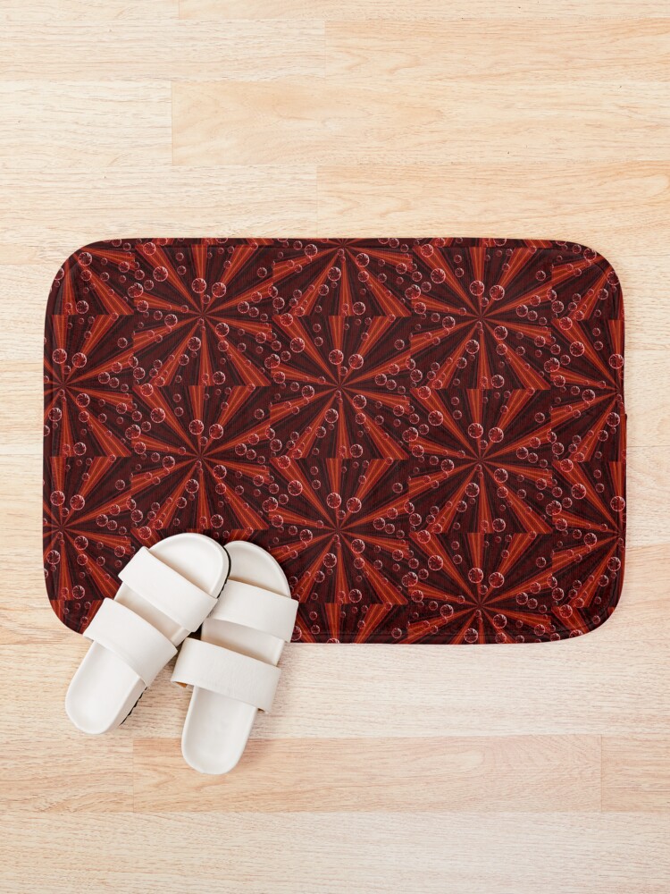 Thumbnail 1 of 6, Bath Mat, Red Infinity designed and sold by sagram45.