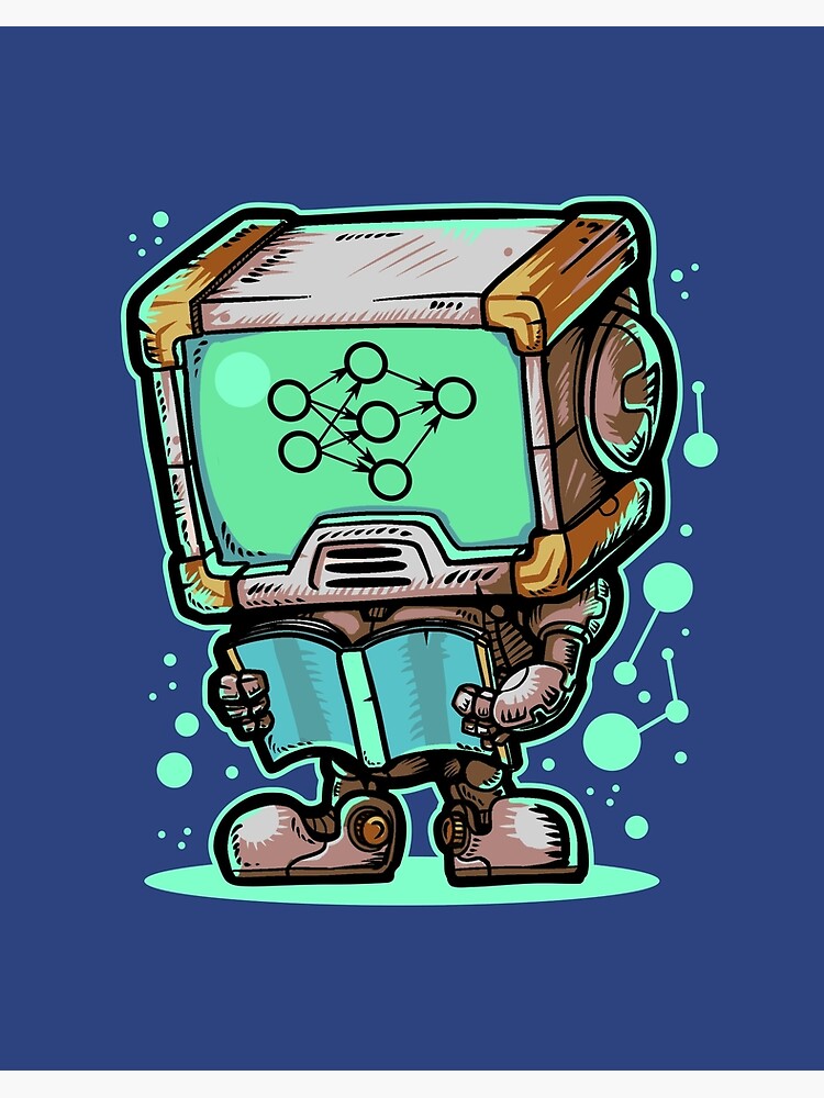 Cute Machine Learning Robot Sticker for Sale by wuhu