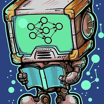 Cute Machine Learning Robot Sticker for Sale by wuhu