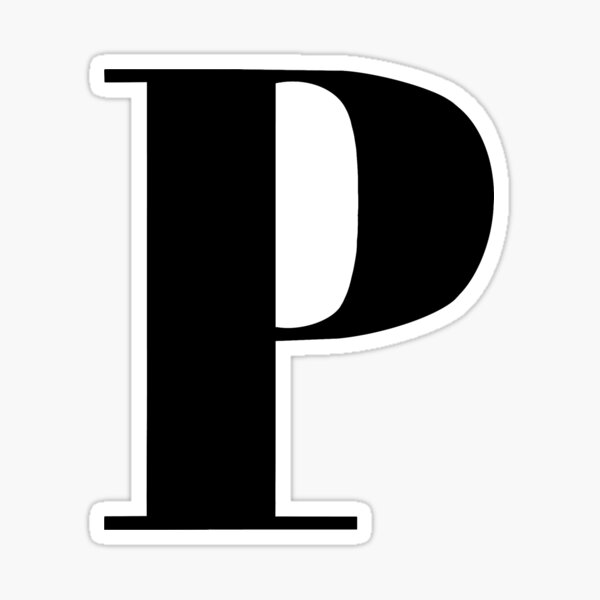 The Letter P Stickers Redbubble