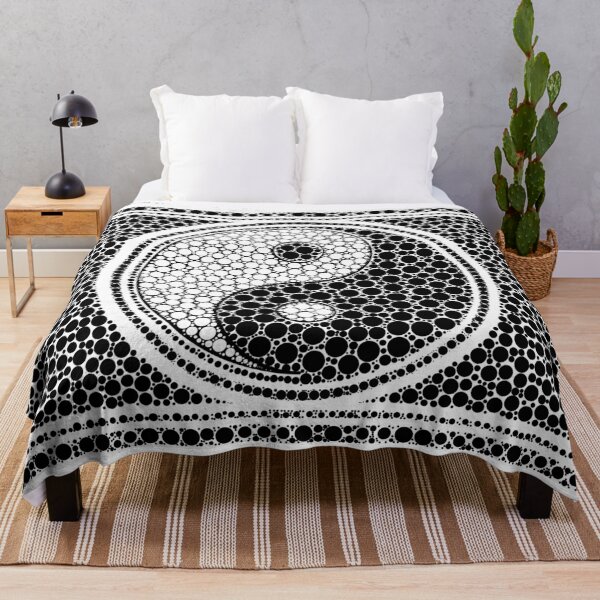 Item preview, Yin and Yang Dot Art Black and white designed and sold by k9printart.