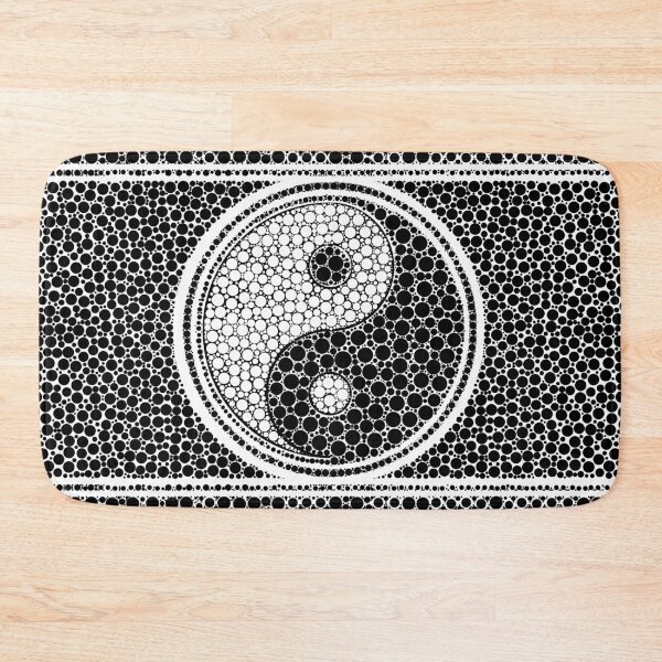 Item preview, Yin and Yang Dot Art Black and white designed and sold by k9printart.