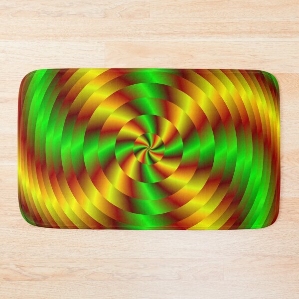 Item preview, Concentric Circles Spiral in Gold and Green designed and sold by EyeBogglers.