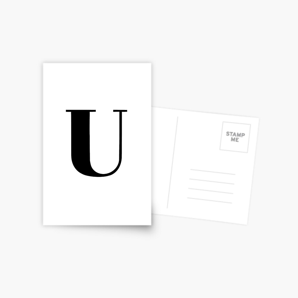 The letter U (Black)