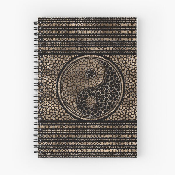 Item preview, Yin and Yang Dot Art Black and gold designed and sold by k9printart.