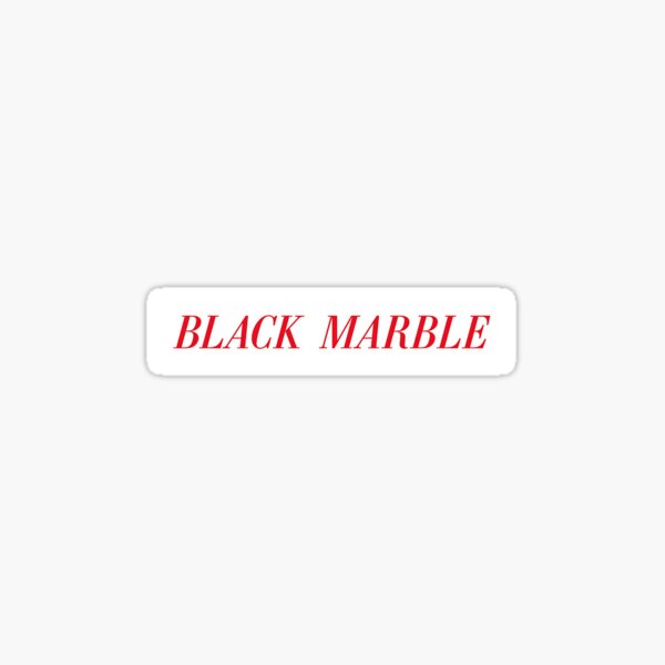 "BLACK MARBLE band" Sticker for Sale by textilepropre Redbubble