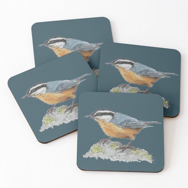 Item preview, Beautiful Nuthatch Bird in Watercolour and Ink. designed and sold by TTWG.
