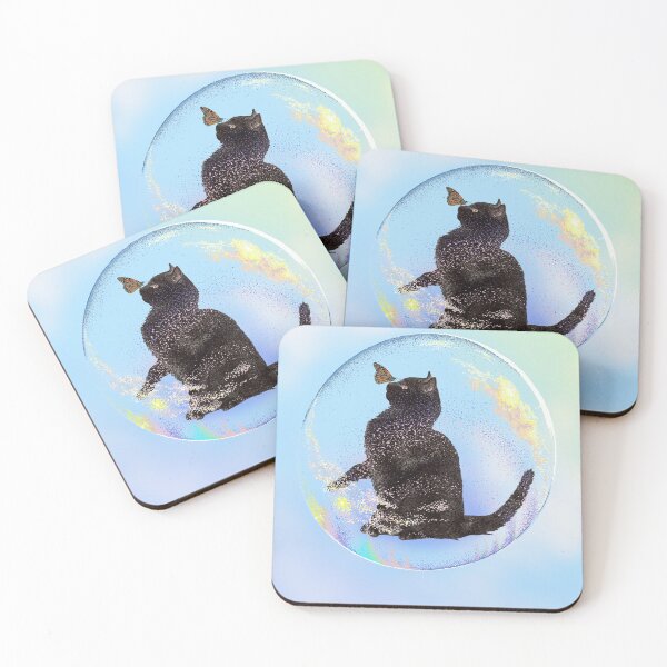Item preview, Cat and butterfly in bubble designed and sold by MKimo.