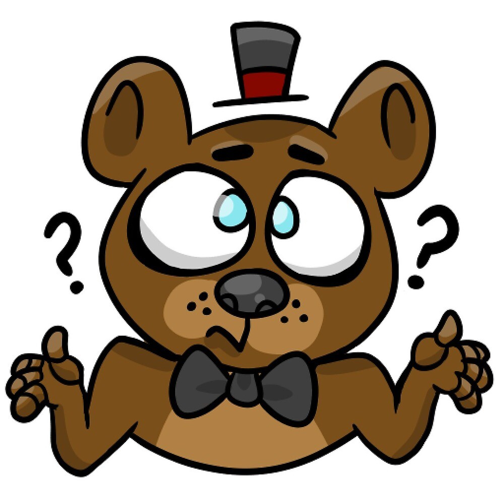 "FNAF Freddy Confused" by godtiermars Redbubble