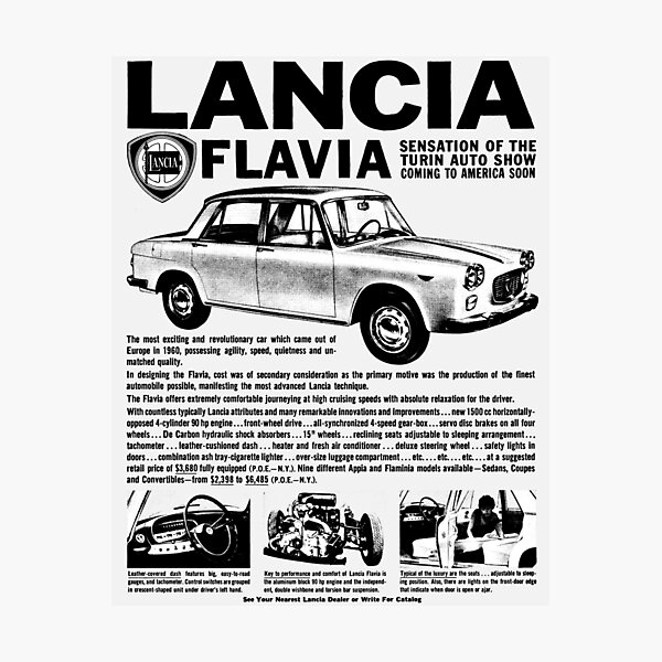 LANCIA FLAVIA Photographic Print