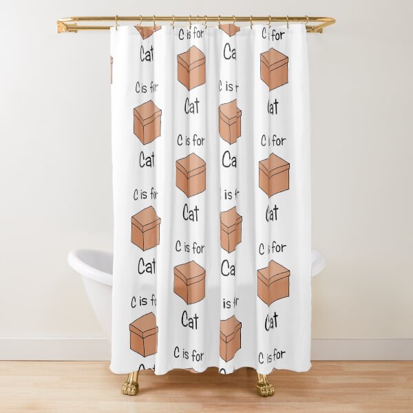 C is for Cat Shower Curtain