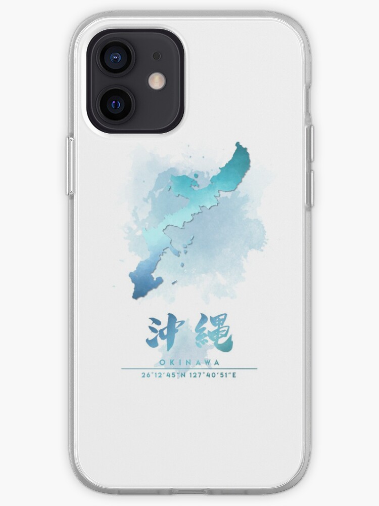 Okinawa Japan Watercolor Map Art Iphone Case By Takeda Art Redbubble
