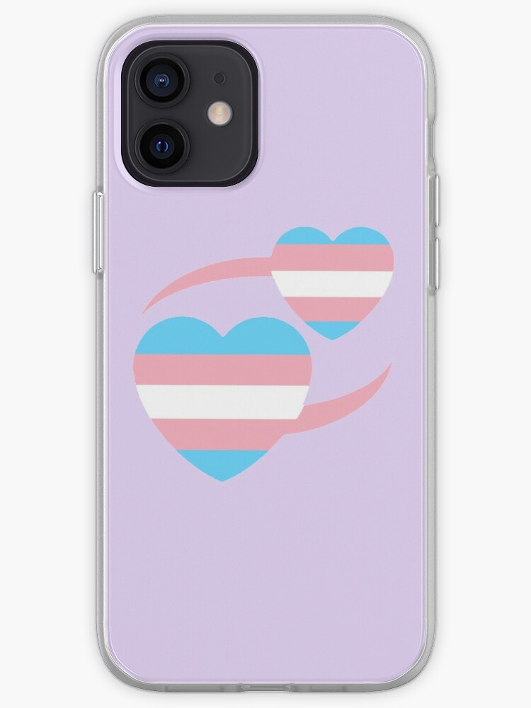 Trans Flag Heart Emoji Iphone Case Cover By Stertube Redbubble