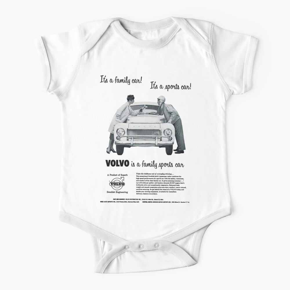 Volvo Pv 544 Baby One Piece By Throwbackmotors Redbubble