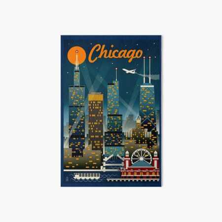 Artikel-Vorschau von CHICAGO; Vintage-Reisewerbedruck, designt und verkauft von posterbobs.