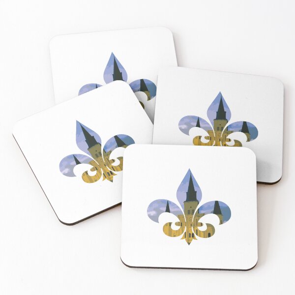 Item preview, New Orleans Jackson Square St. Louis Cathedral in Fleur De Lis designed and sold by BlackCoffeeCake.