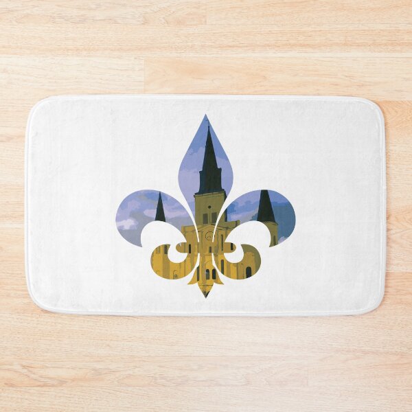 Item preview, New Orleans Jackson Square St. Louis Cathedral in Fleur De Lis designed and sold by BlackCoffeeCake.