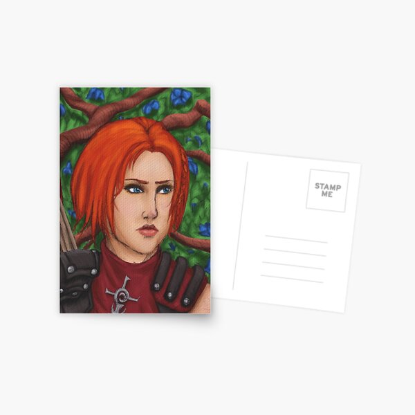 Leliana - Mixed Media Portrait Postcard