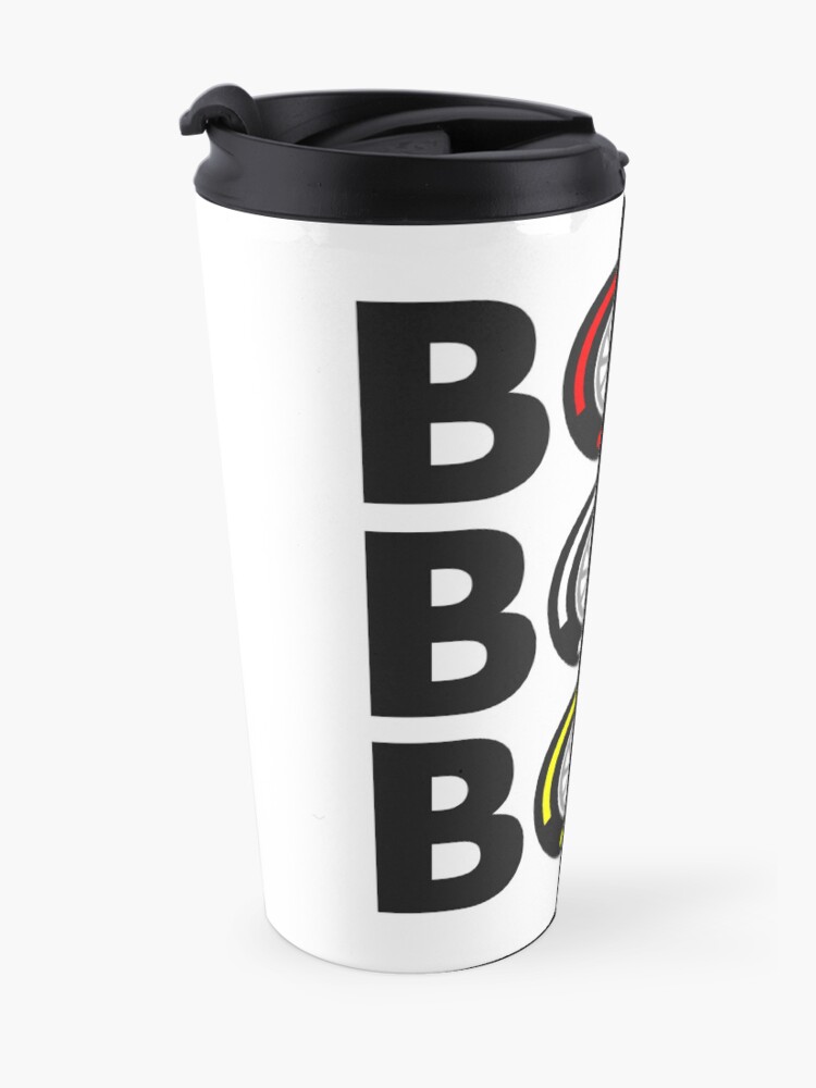 Alternate view of "Box Box Box" F1 Tyre Compound Design Travel Mug
